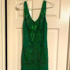 Sequin Dress Green Small